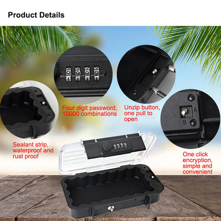 Transparent Waterproof Password Box &ndash; Removable Cable