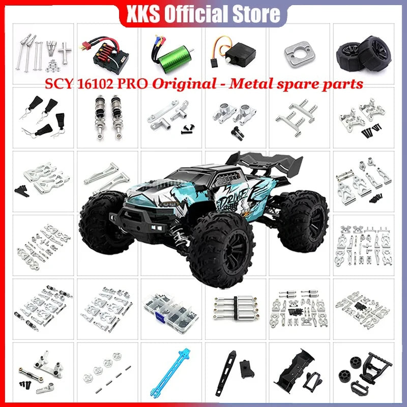 Brushless Metal Upgrade Parts for RC Car, Drive Shaft, Gears SCY 16101-16201