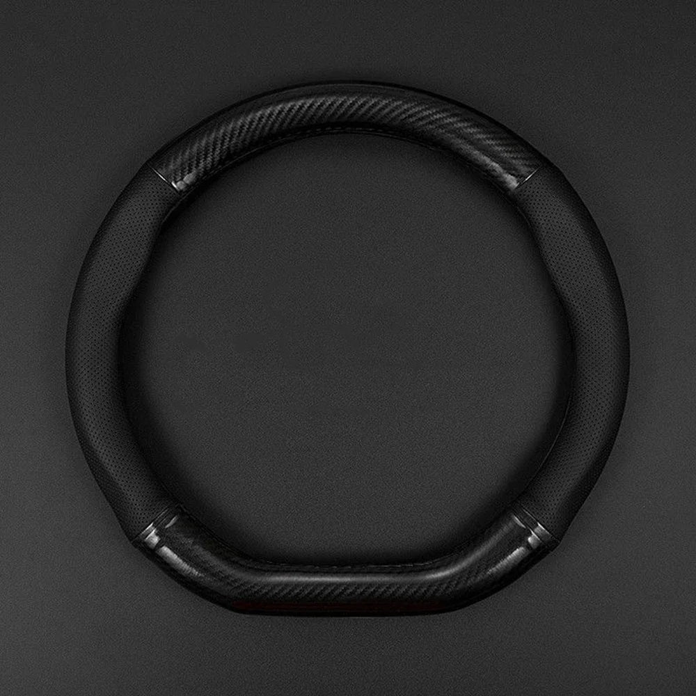 Universal Steering Wheel Cover &ndash; Premium Carbon Fiber Look