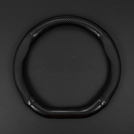 Universal Steering Wheel Cover &ndash; Premium Carbon Fiber Look