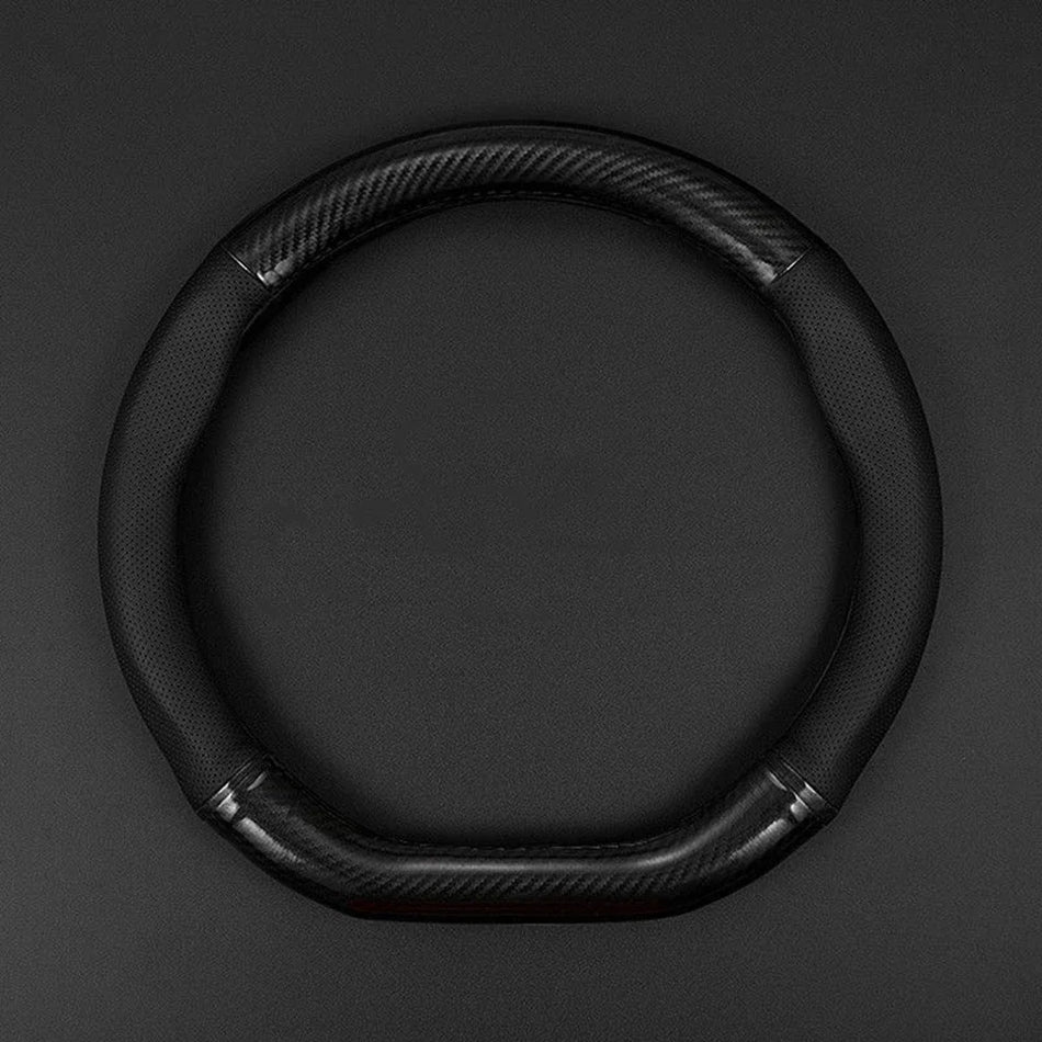 Universal Steering Wheel Cover &ndash; Premium Carbon Fiber Look