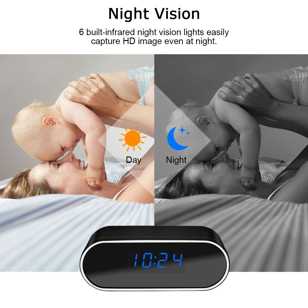 Sarfeng C01 Mini Camera Clock &ndash; Full HD 1080P Home Security