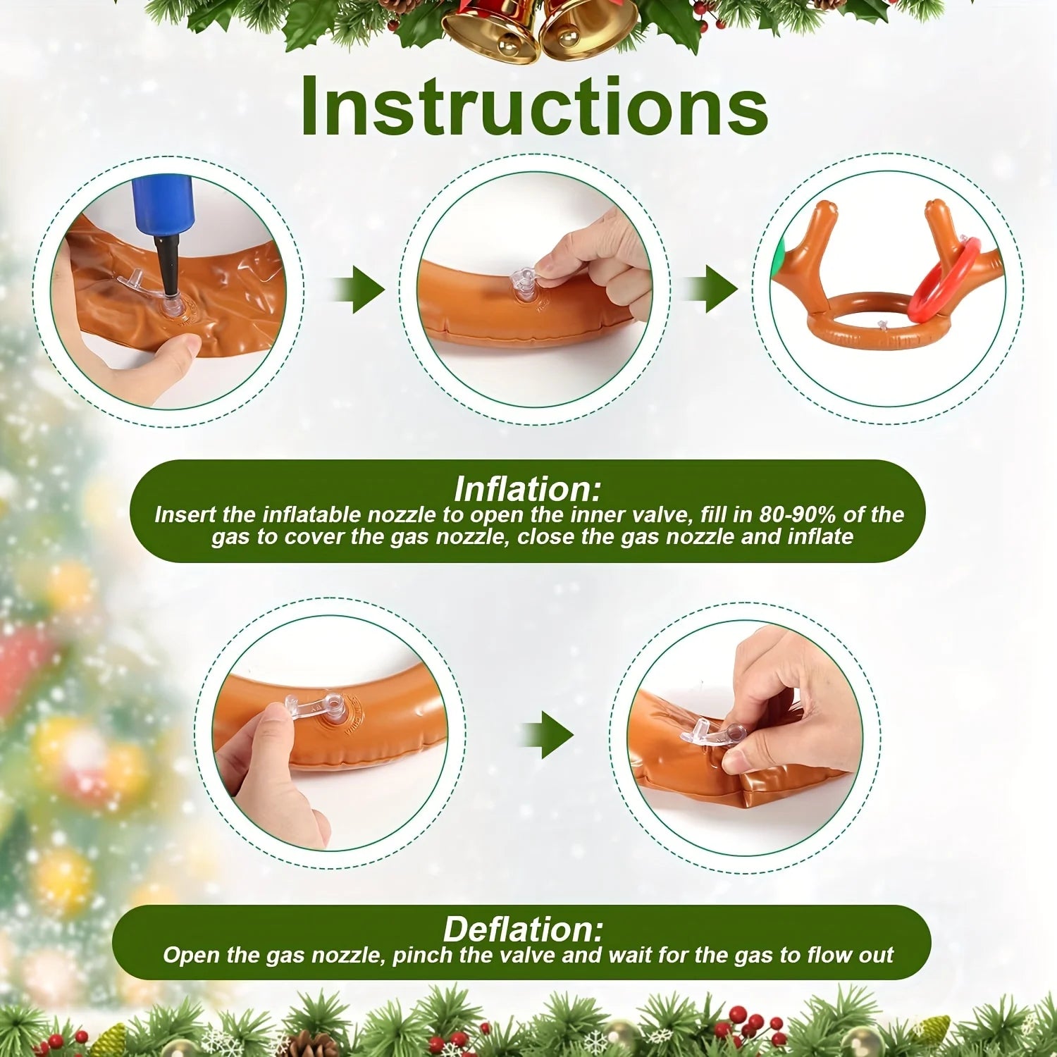 Inflatable Reindeer Antler Ring Toss Game &ndash; CE Certified Fun