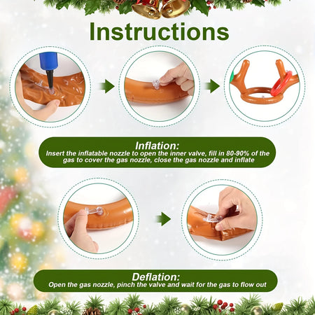 Inflatable Reindeer Antler Ring Toss Game &ndash; CE Certified Fun