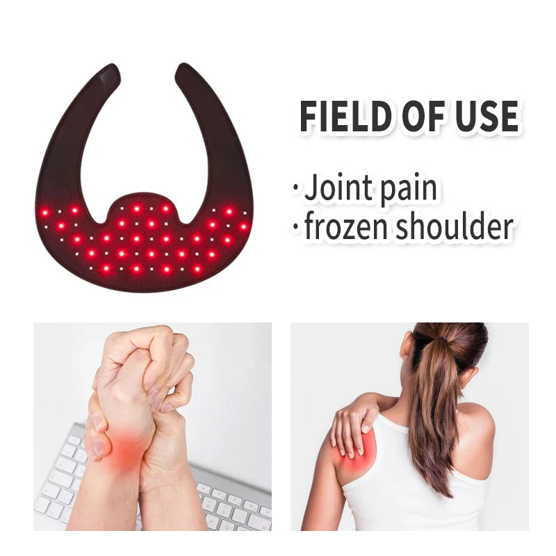 Φορητή Συσκευή Θεραπείας με Κόκκινο Φως για Ανακούφιση Πόνου στον Λαιμό και τους Ώμους από τη ZIREE, Πιστοποιημένη CE