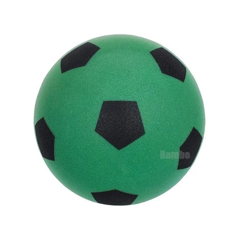 Hambo Silent Soccer Ball - Size 9.25inch Airless Foam Football Dia 23.5cm - Green