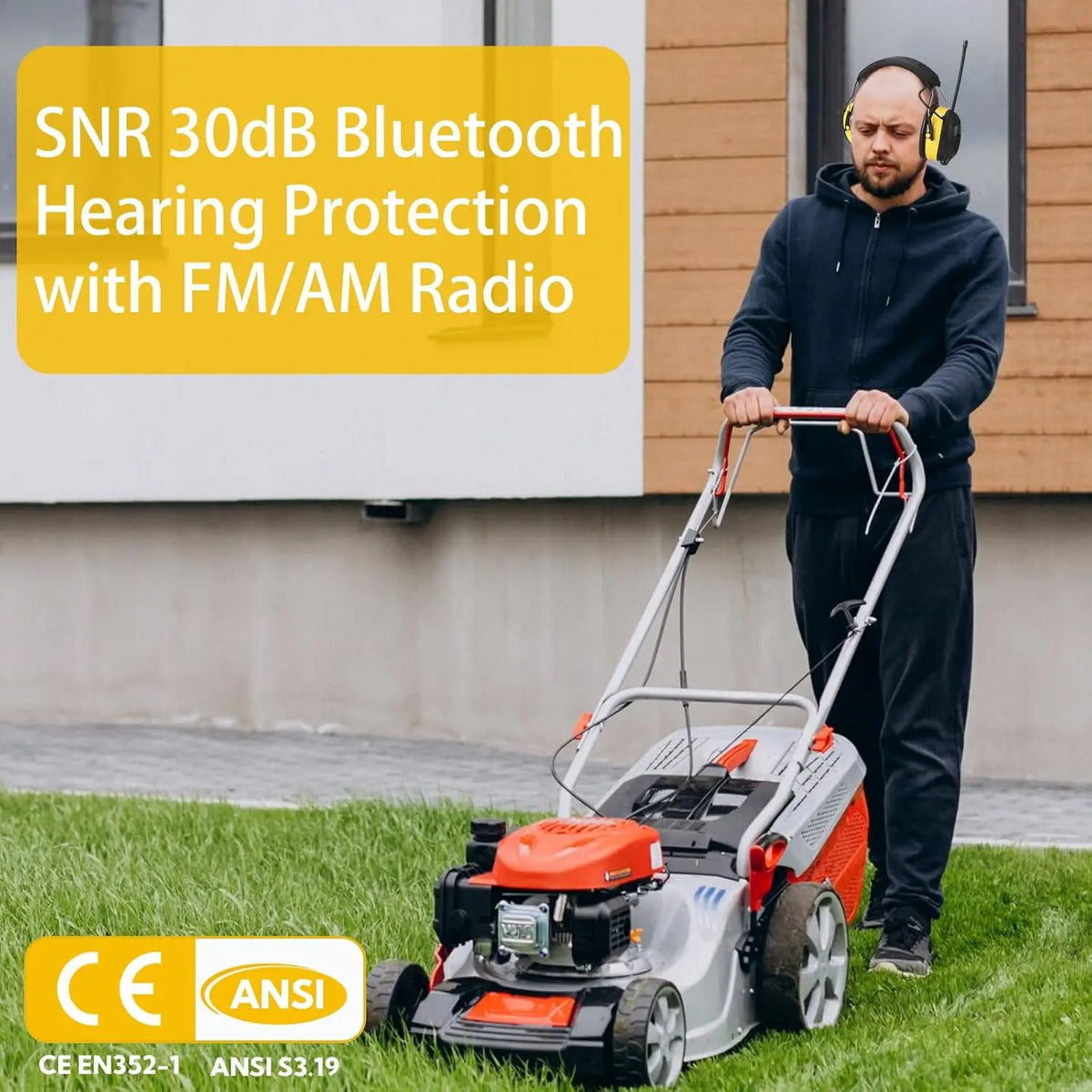 30dB Safety Earmuffs Bluetooth 5.4 &ndash; Noise Reduction