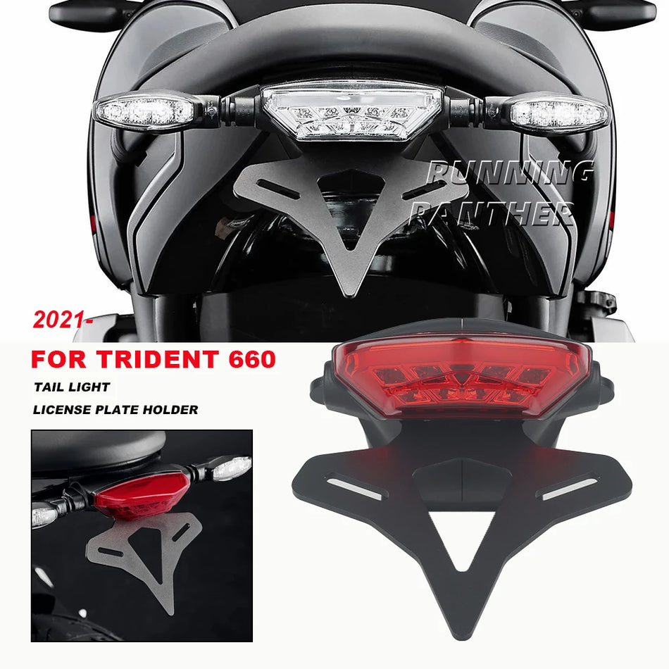 Numura zīmes turētājs ar LED aizmugurējo gaismu Trident 660 modelim