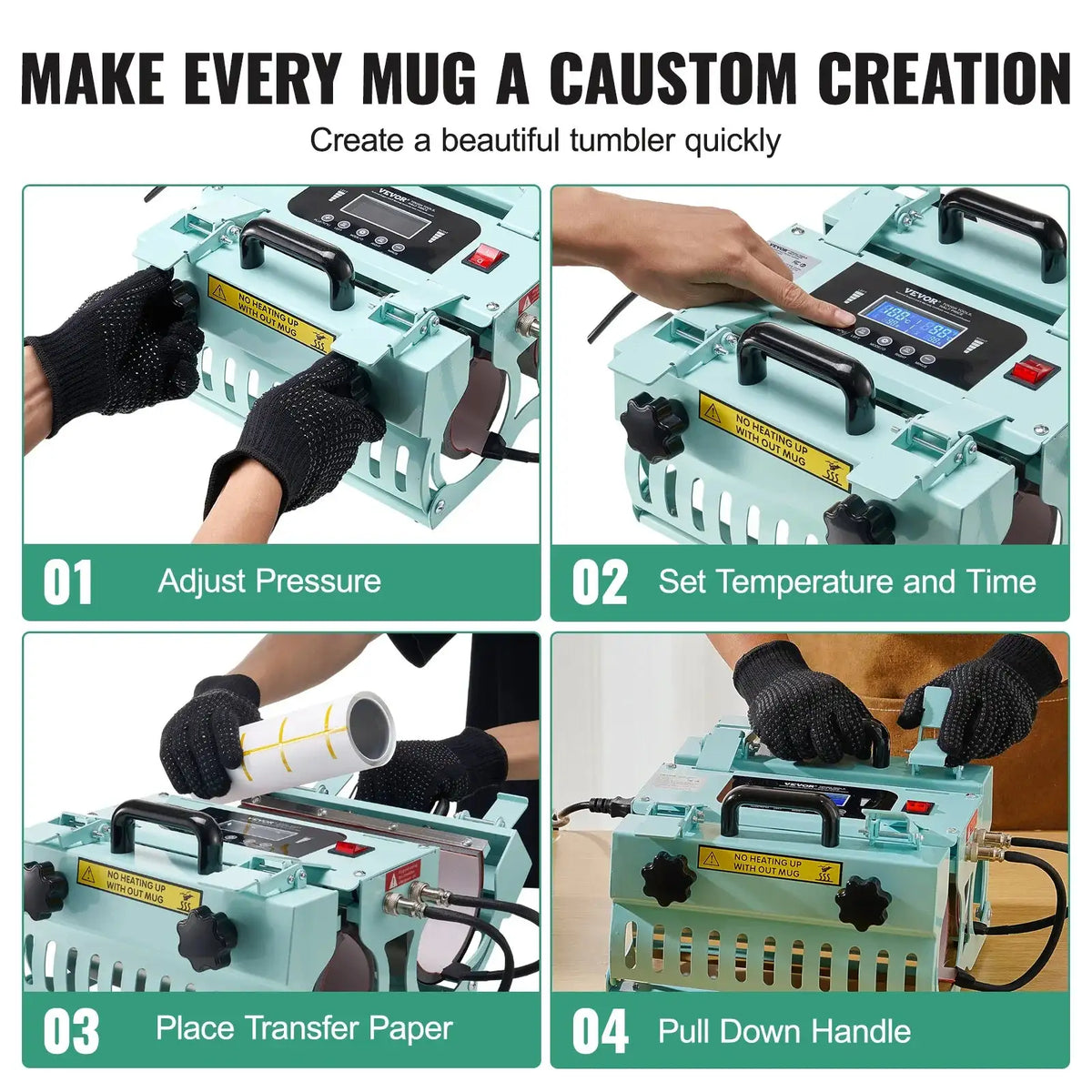 Dual Station Tumbler Heat Press 11-30oz Sublimation