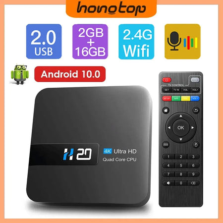 HONGTOP H20 - 4K Android TV Box With H.265 And IPTV 1GB 8GB / US Plug