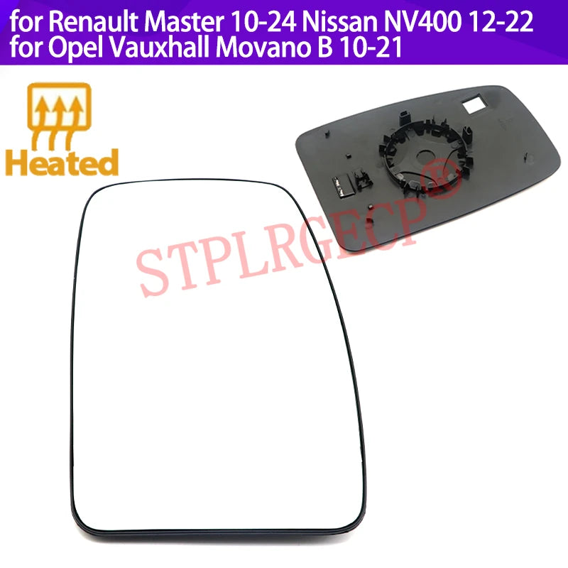 Cristal del Lente del Espejo Retrovisor Calefactable para Renault Master Nissan NV400 Movano B