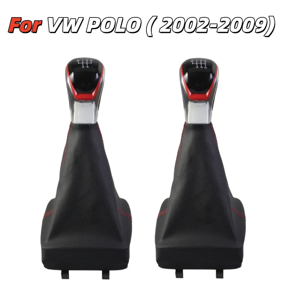 Pomello del cambio VW Polo 2002-2009 con stivale in pelle e collare