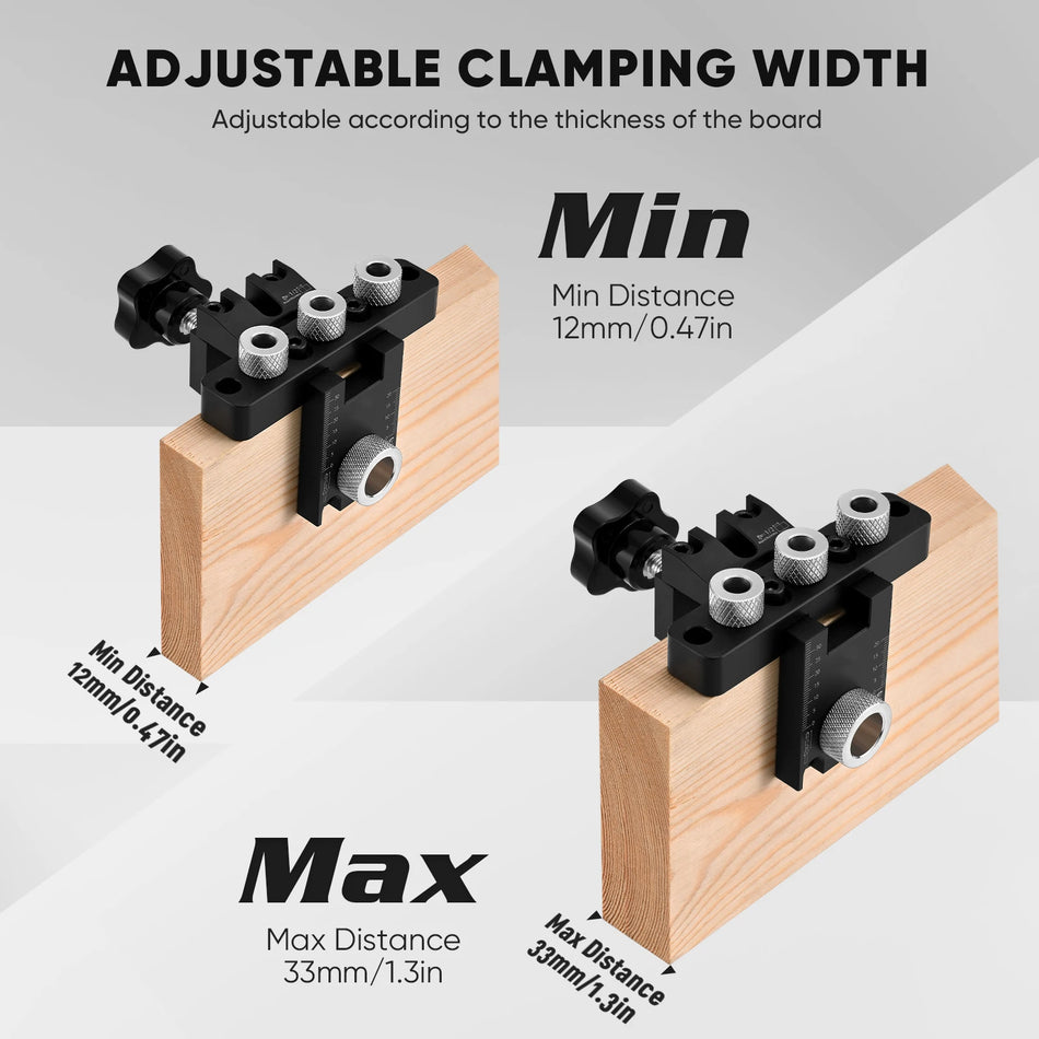 Set de ghidare pentru burghiu cu dibluri ajustabile 8 10 15 mm