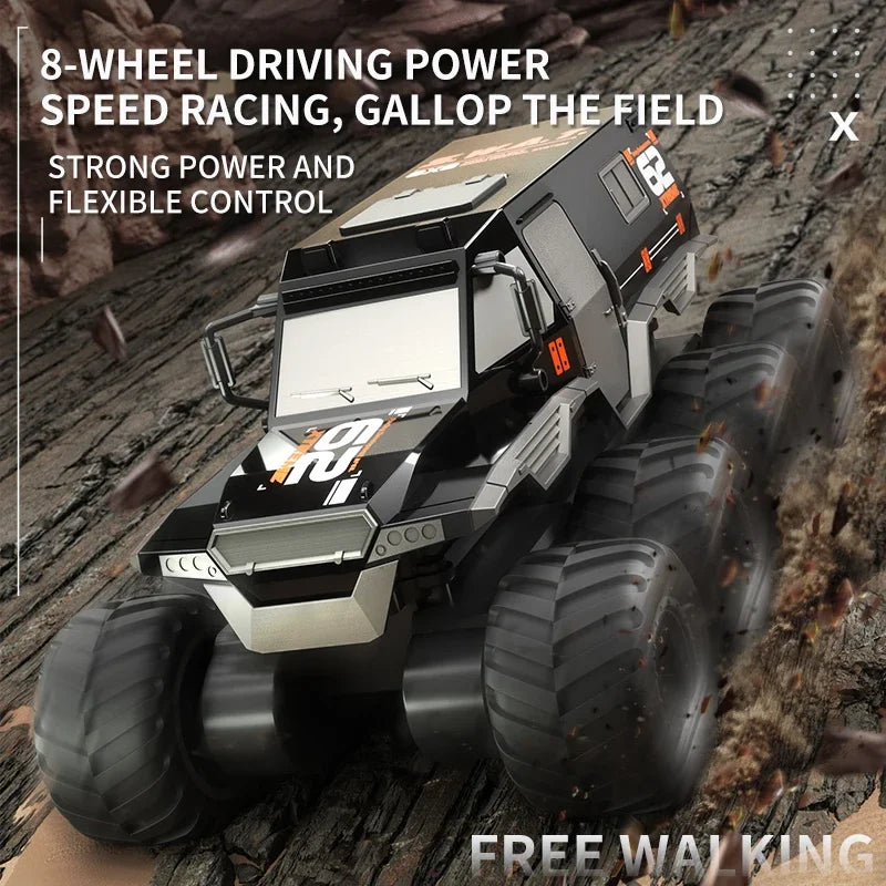 8x8 RC Car 8WD Off-road Amphibious Stunt Vehicle - Waterproof Racing Truck