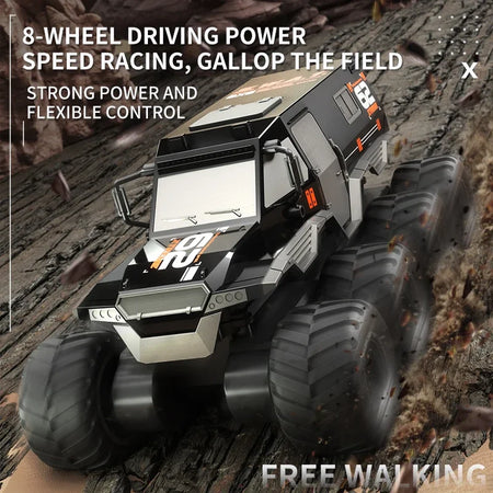 8x8 RC Car 8WD Off-road Amphibious Stunt Vehicle - Waterproof Racing Truck