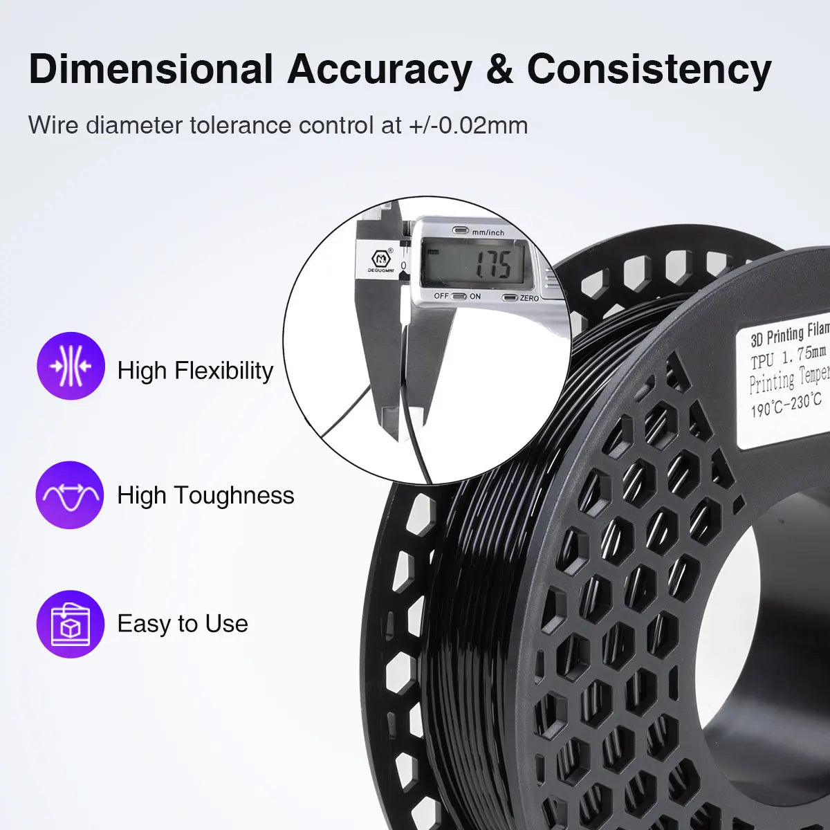 200g TPU Filament &ndash; Non-Toxic Flexible Odorless Filament