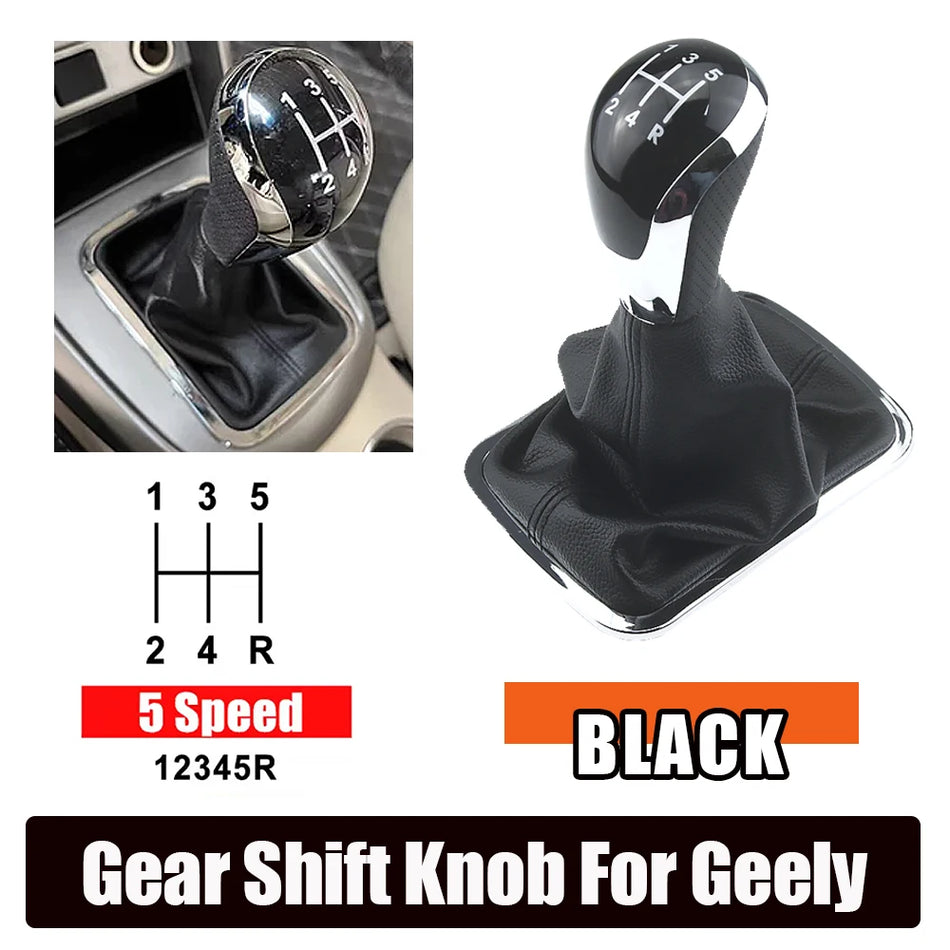 Palanca de cambios de 5 velocidades con cubierta contra polvo para Geely Emgrand 7