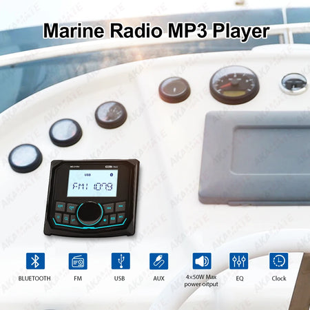 MS-21RV-1 Boat Radio - Waterproof Bluetooth Marine Player