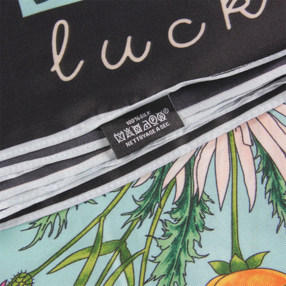 Pobing Silk Scarf &ndash; Elegant Floral Print Design