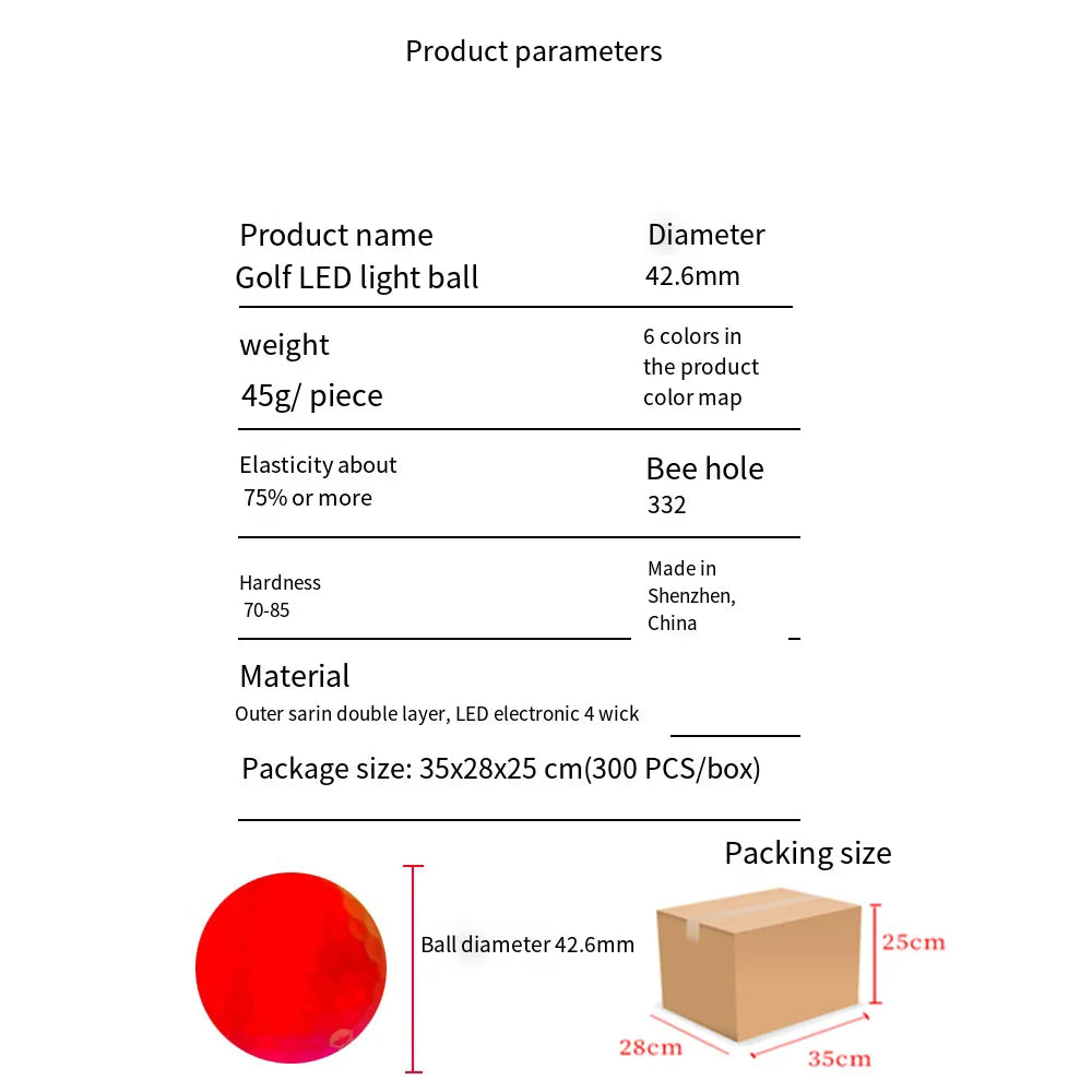 Durable Luminous Golf LED Balls &ndash; Long Lasting Glow for Night Practice