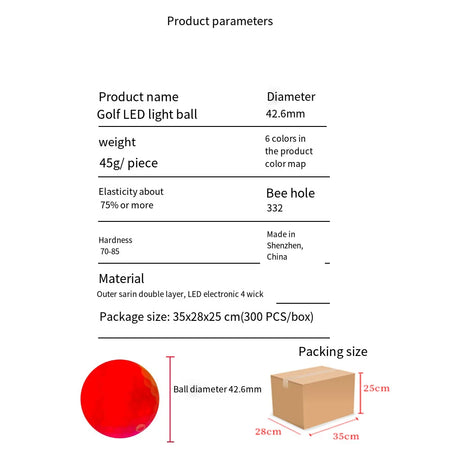 Durable Luminous Golf LED Balls &ndash; Long Lasting Glow for Night Practice