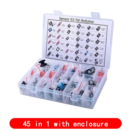 For Arduino 45 in 1 Sensors Modules Starter Kit &ndash; Extensive Range of Sensors 45 in 1 with case
