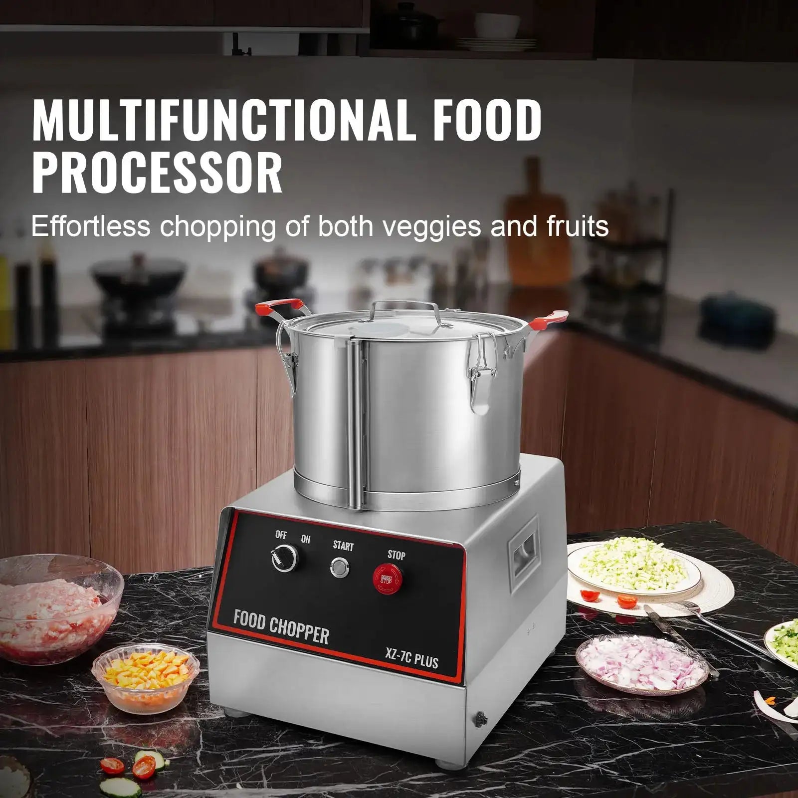 Food Processor Veggie Chopper Stainless Steel