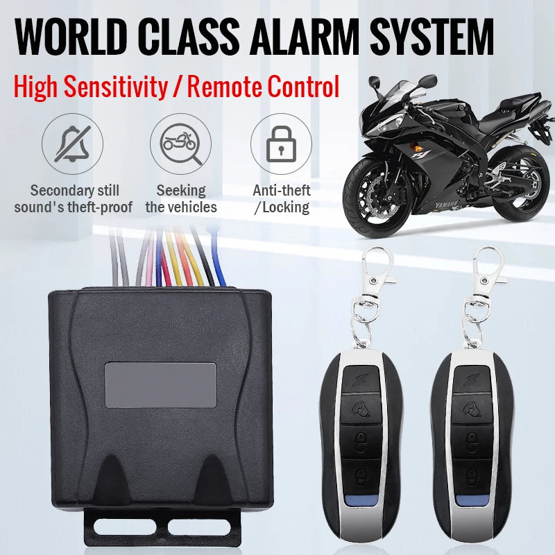 Motorfiets Anti-Diefstal Alarmsysteem met Afstandsbediening, Waterdicht, Hoge Gevoeligheid