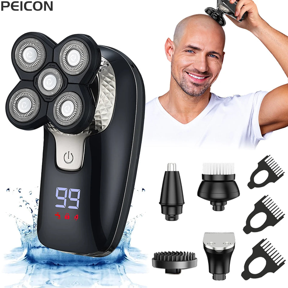Electric Head Shaver for Men, Bald Head Shaving Razor and Beard Trimmer