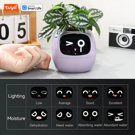 Tuya Ivy Smart Planter with AI Sensors and 49 Expressions