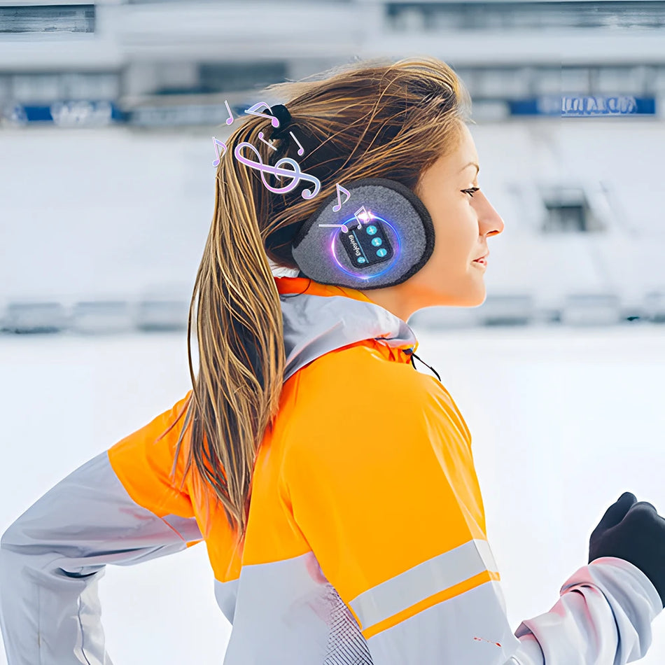 🟠 Ασύρματα ακουστικά κεφαλής, Μύφια ακουστικών, ακουστικά ζεστά ακουστικά, Bluetooth Ear Warmer Music Men's Γυναίκες χειμώνα παχύ casual καπάκι