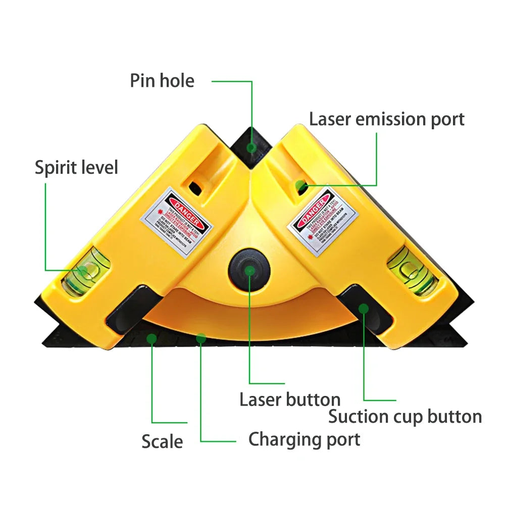 MOONBIFFY 90 Degree Right Angle Laser Level for Precise Measurements