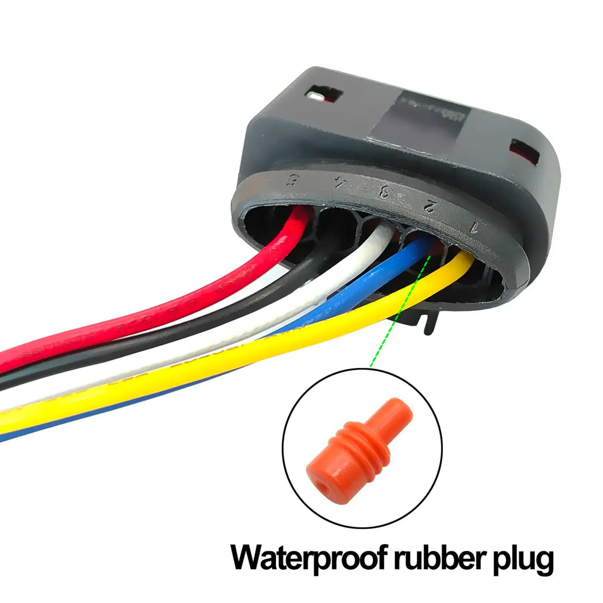 2pcs For VW Sharan Golf Bora Polo Passat Touran Jetta Caddy T5 MAF Mass Air Flow Meter Sensor Connector Plug Wiring 1J0973775A by InterCyprus Trading Ltd