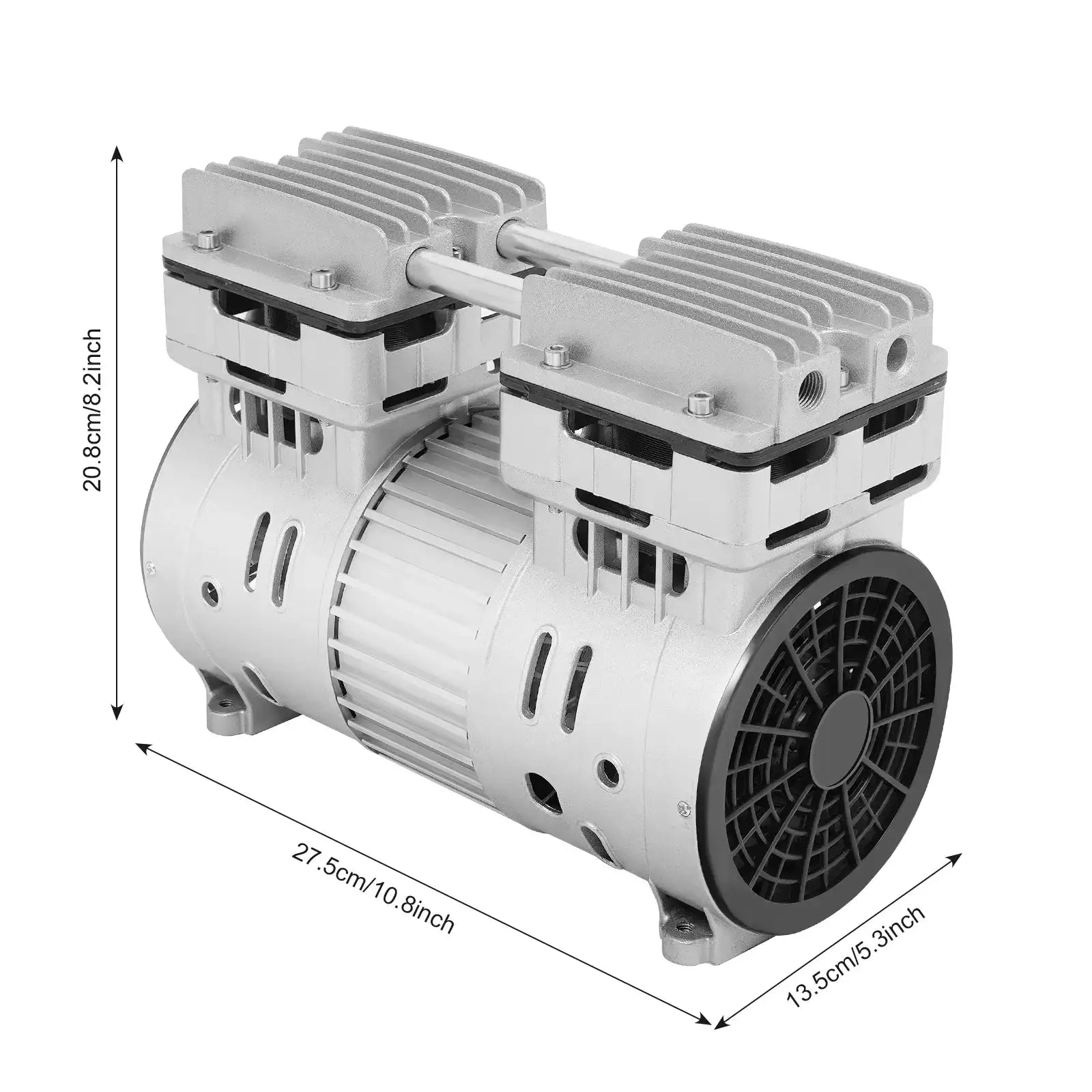 750W Oil-Free Air Compressor &ndash; Ultra-Quiet Operation Silver / France