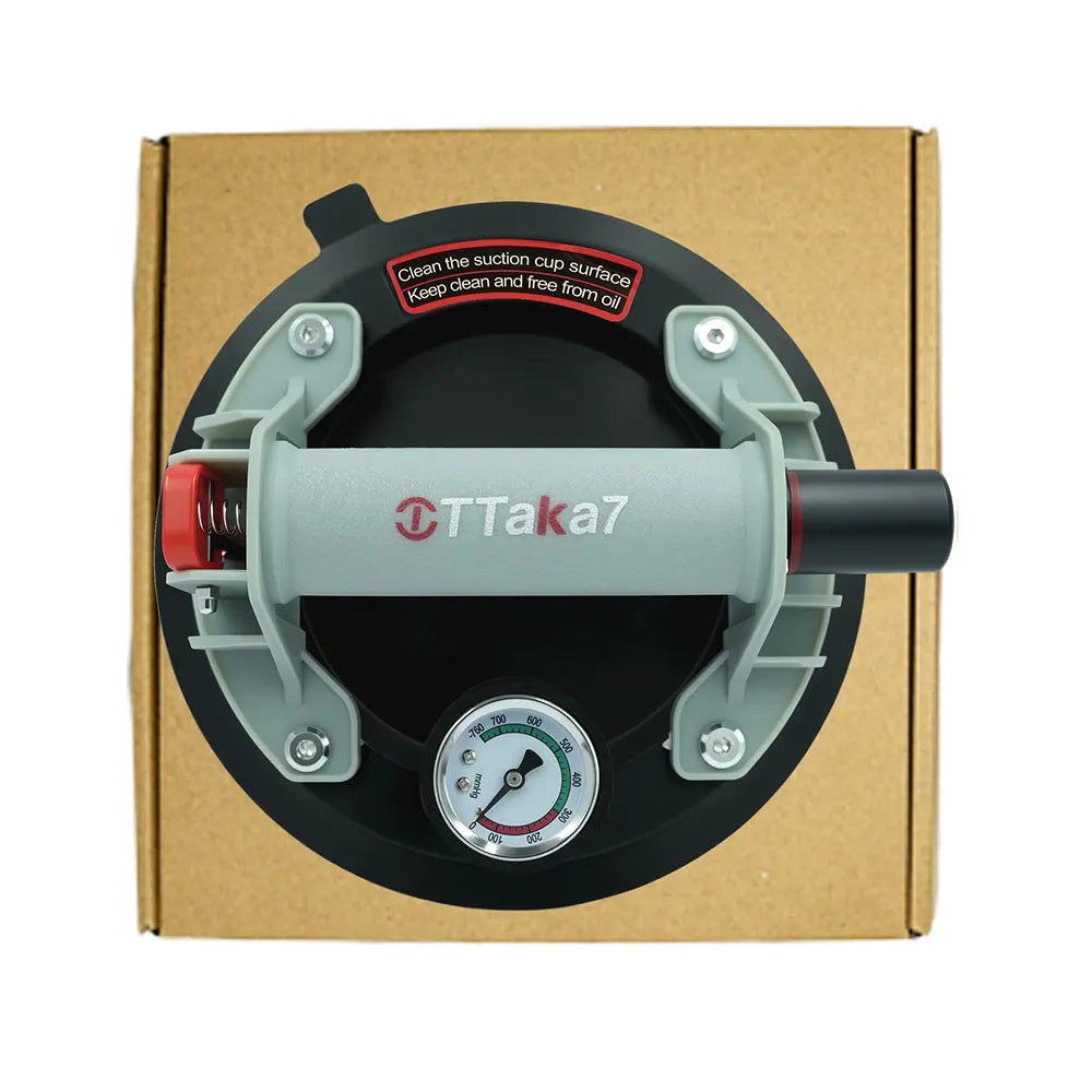 Vacuum Suction Cup 8 Inch 250kg &ndash; Real-Time Pressure Gauge GRAY