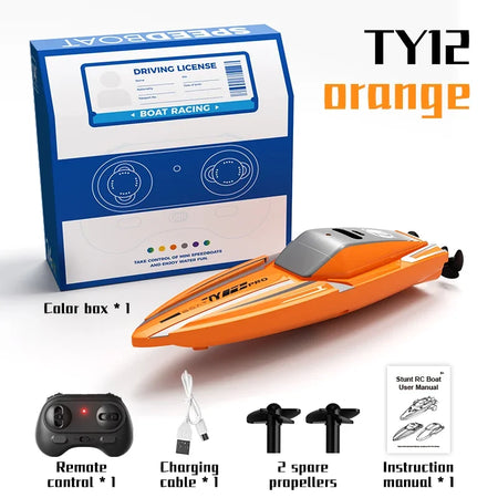 Mini RC Boat High Speed 360 Flip &ndash; Remote Control Fun orange