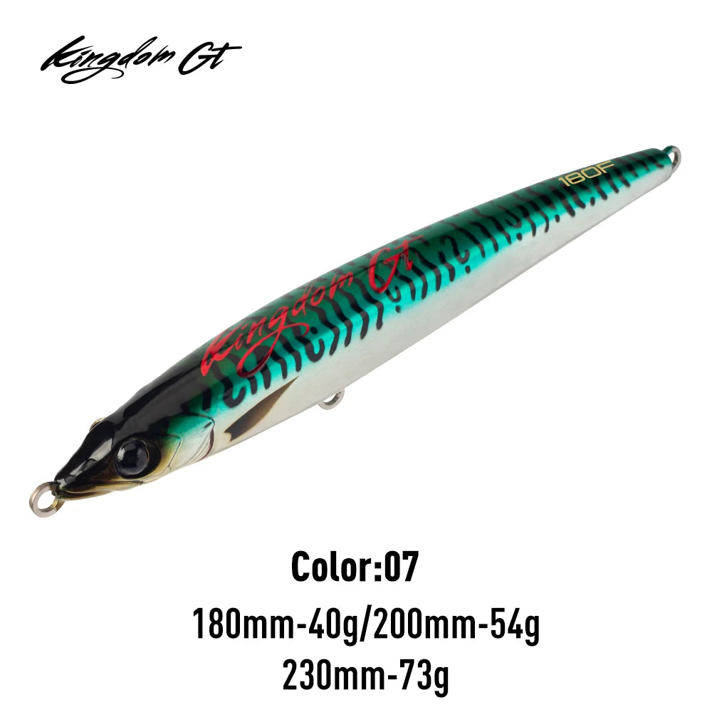YOOFISH GT Sea Fishing Lure - Topwater Floating Artificial Bait for Tuna &amp; GT
