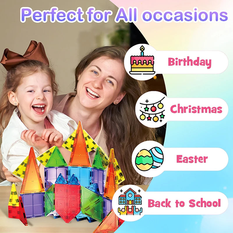 Mini Magnetic Tiles Travel Toys 3.75cm &ndash; Portable STEM