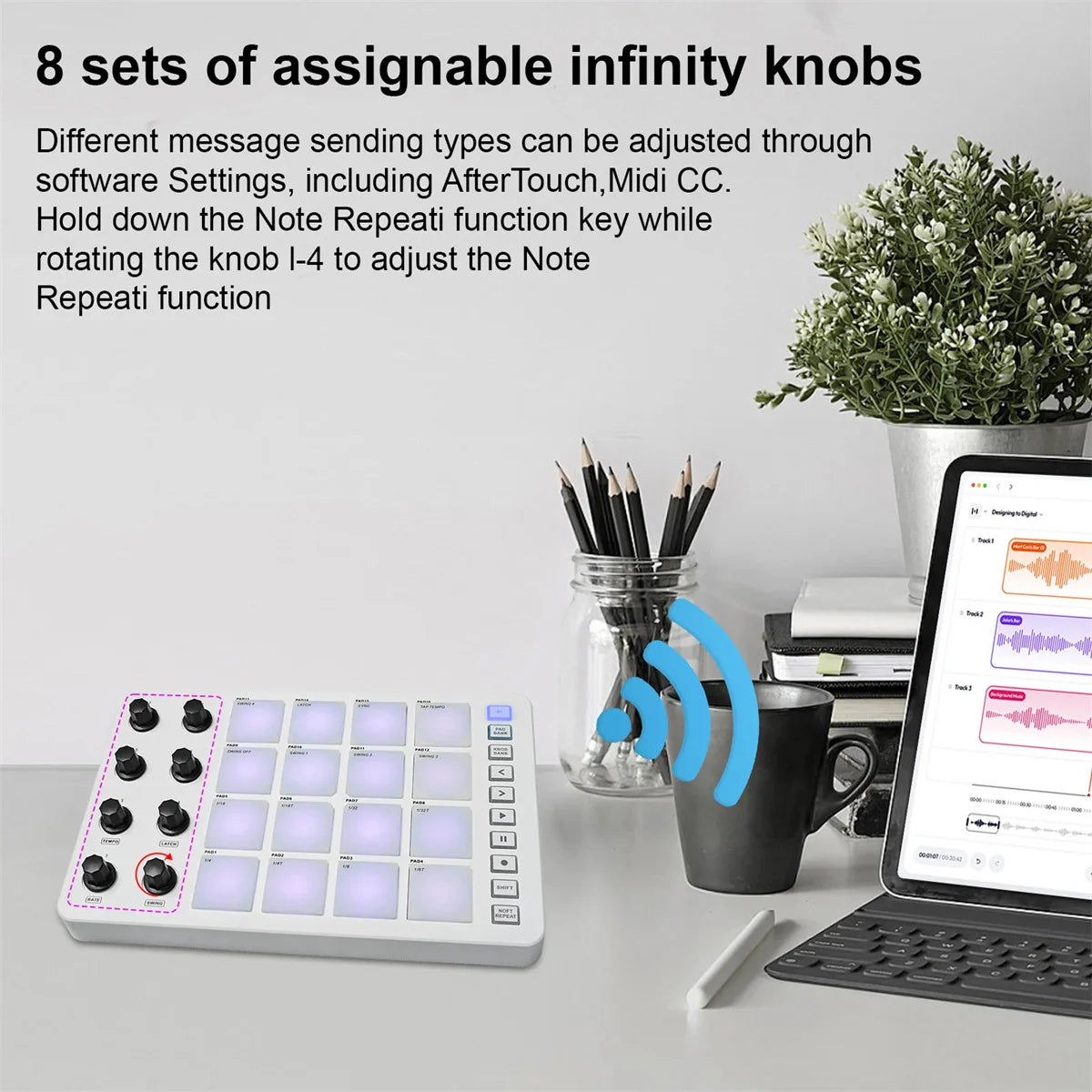 M-VAVE SMC-PAD Pro MIDI Controller &ndash; Low Latency Pad