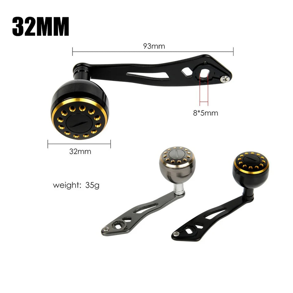 Angelrolle mit Metallknopf für Baitcasting, Micro Jigging Griff