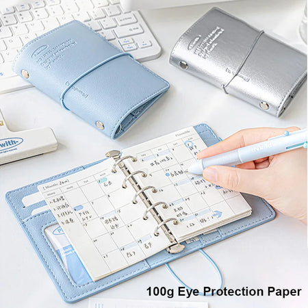 Planwith M5 Binder Notebook Set with Versatile Gel Pens and Flipchart Notepad