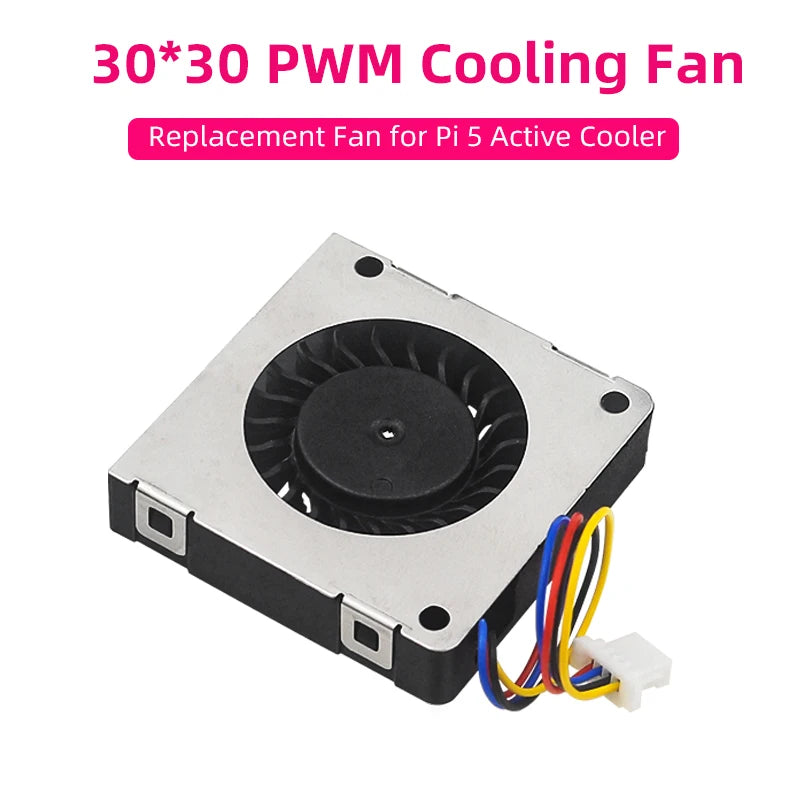 Raspberry Pi 5 PWM Cooling Fan &ndash; Adjustable Speed for Optimal Cooling