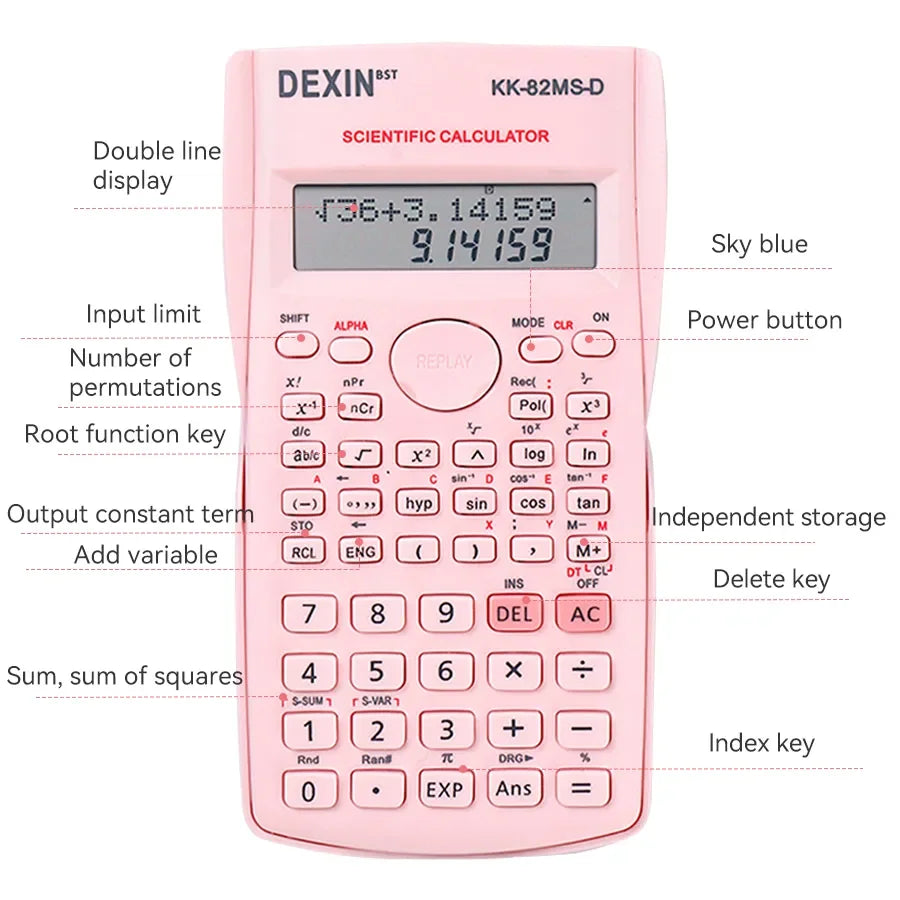 Multifunctional Scientific Calculator with Large Display for Students and Office Use