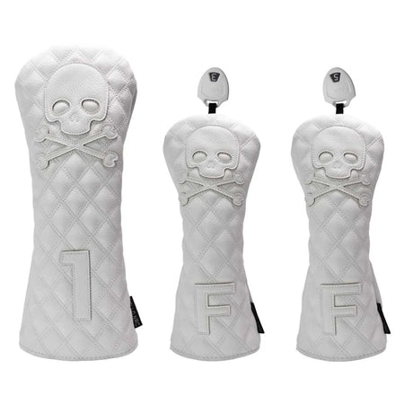 Efunist Golf Headcover Set &ndash; Waterproof PU Leather Durability White 135