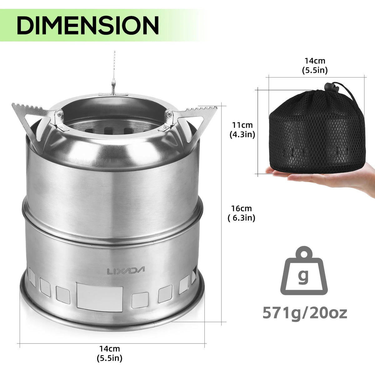 Camping Stove 3-In-1 &ndash; Lightweight For Outdoor Cooking