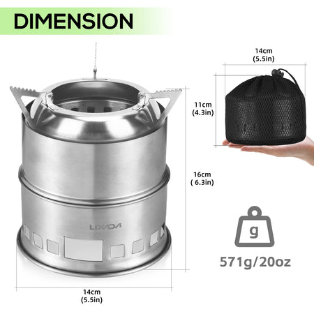 Camping Stove 3-In-1 &ndash; Lightweight For Outdoor Cooking