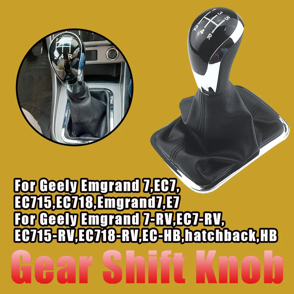 Palanca de cambios de 5 velocidades con cubierta contra polvo para Geely Emgrand 7