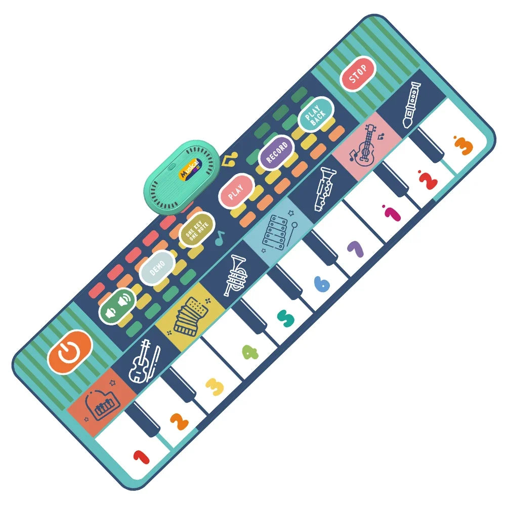 Musical Piano Mat for Toddlers &ndash; Interactive Dinosaur Sounds D 100x36cm