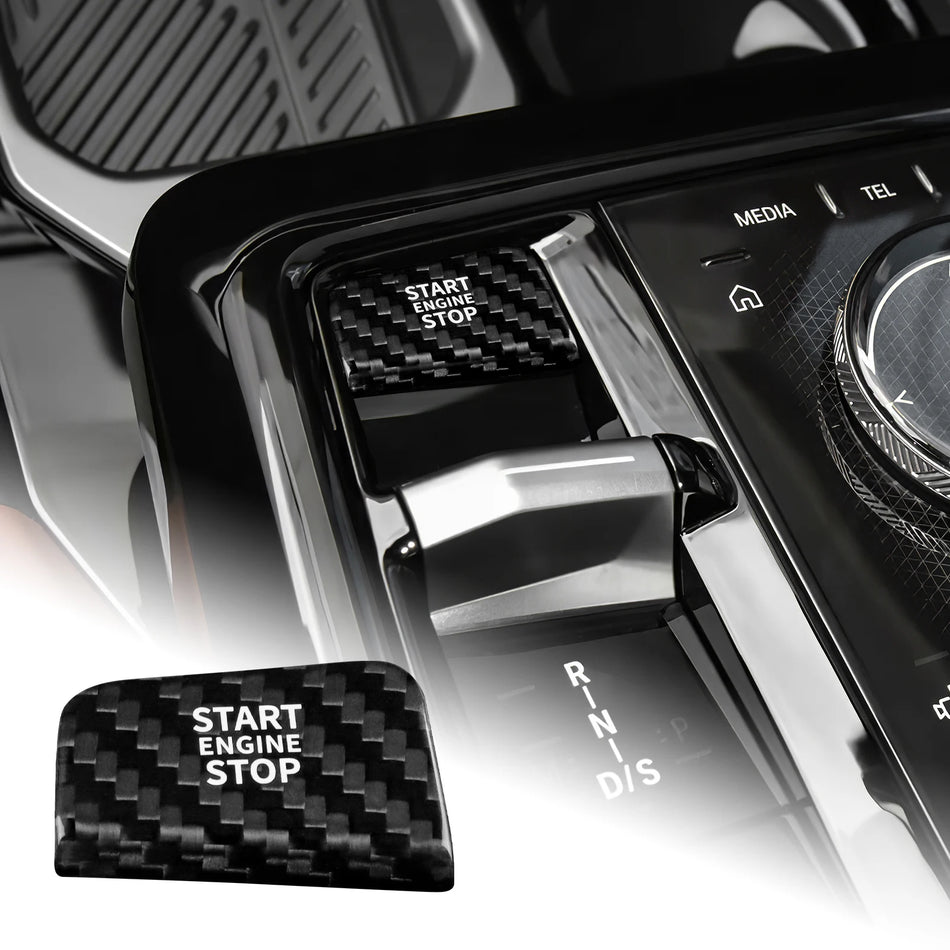 BMW 5 Serisi G60 7 Serisi G70 için Karbon Fiber Çalıştırma Düğmesi Çıkartmaları