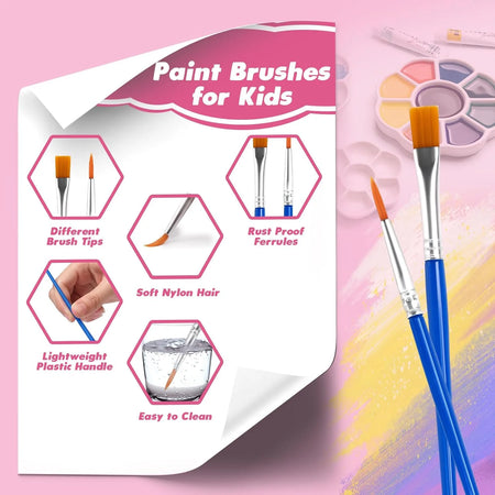 50 100 Pcs Painting Oil Brushes Set &ndash; Versatile Watercolor